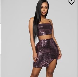 Caylee Sequin Matching Set - Pink FASHIONNOVA